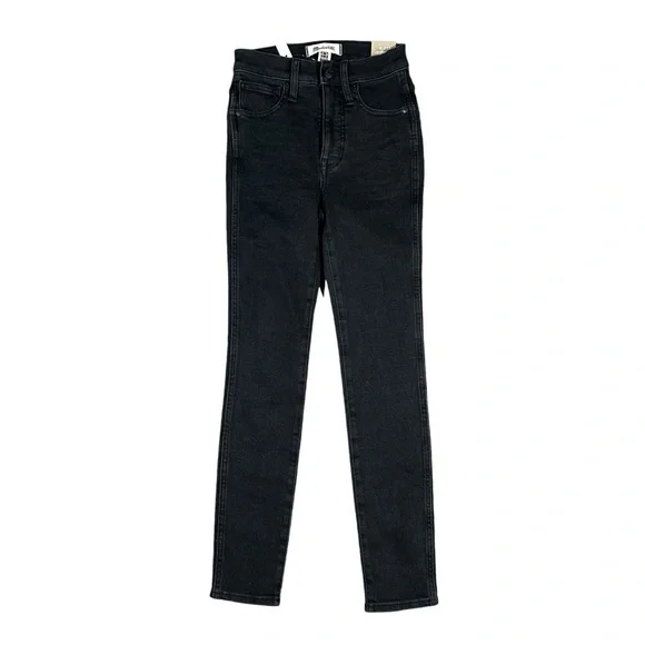 Madewell NWT Womens 10 In High Rise Skinny Jeans Magic Pockets Soft Black Sz 23P - Picture 6 of 15